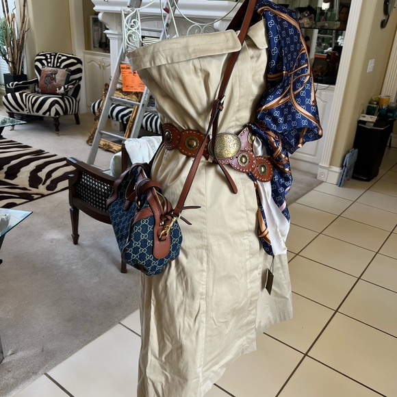 Banana Republic Dresses & Skirts - Strapless Banana Republic asymmetrical khaki dress size 10 knee length